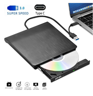 Lector externo CDs y DVDs